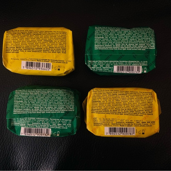 Brazil's Finest Phebo Soap Bar. Set of 4 - Picture 4 of 4